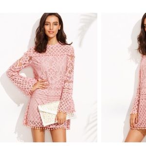 never been worn- brand new pink lace dress